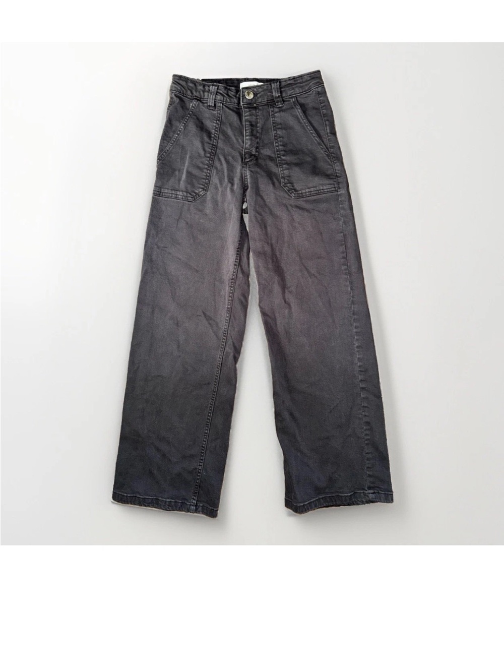 Mango MNG Kids Wide-Leg Black Jeans - Casual Utility Style